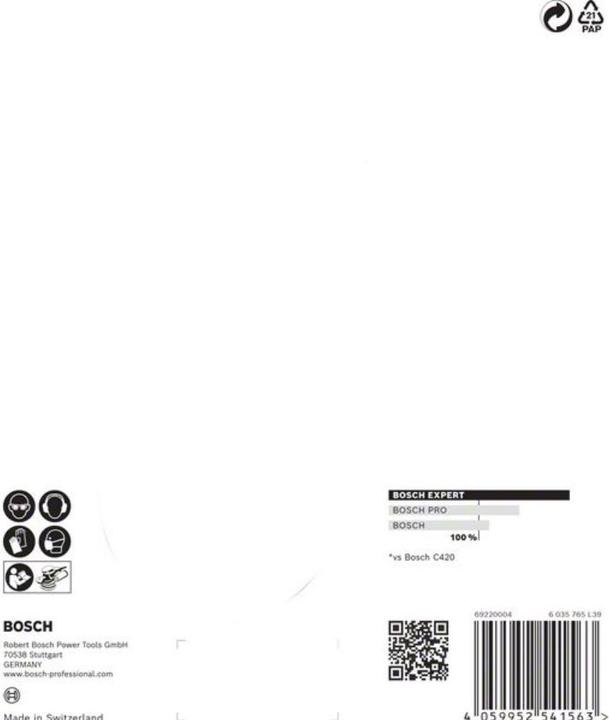 Produktbild Bosch Professional Zubehör EXPERT C470 Schleifpapier mit 6 Löchern für Exzenterschleifer, 150 mm, G 180, 5-tlg. (180)