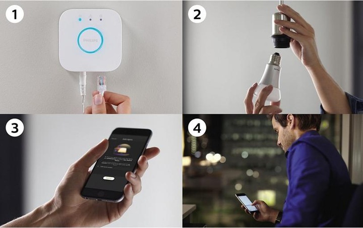 Image du produit Philips Hue White Starter Set (E27, 9.50 W, 1055 lm, 2 x, F)