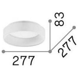 Thumbnail - Ideal lux, Wandleuchte + Deckenleuchte, ZIGGY LED Deckenleuchte 22W ⌀277mm Schwarz warmweiss 293769 (2300 lm)