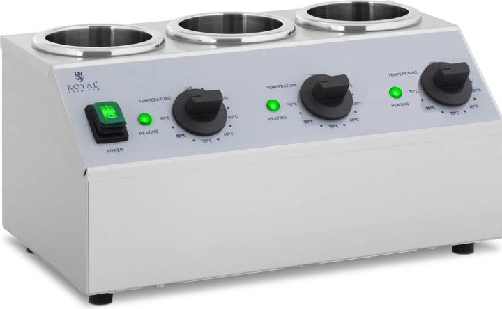 Royal Catering Sauce Warmer - 3 x 1 L - Top control panel -