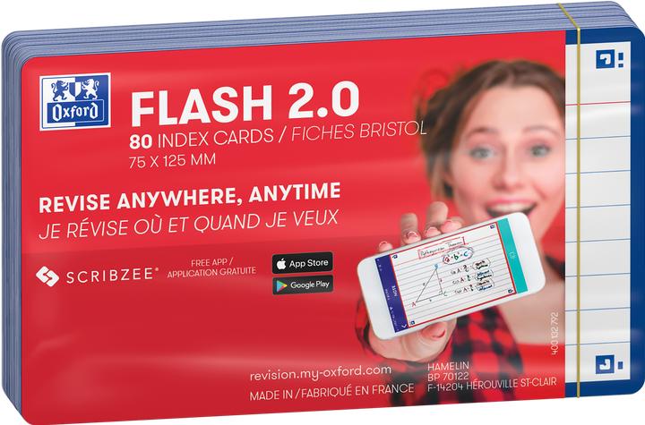 Actual product image Oxford FLASH 2.0 flashcards (75 x 125 mm, 80 x)