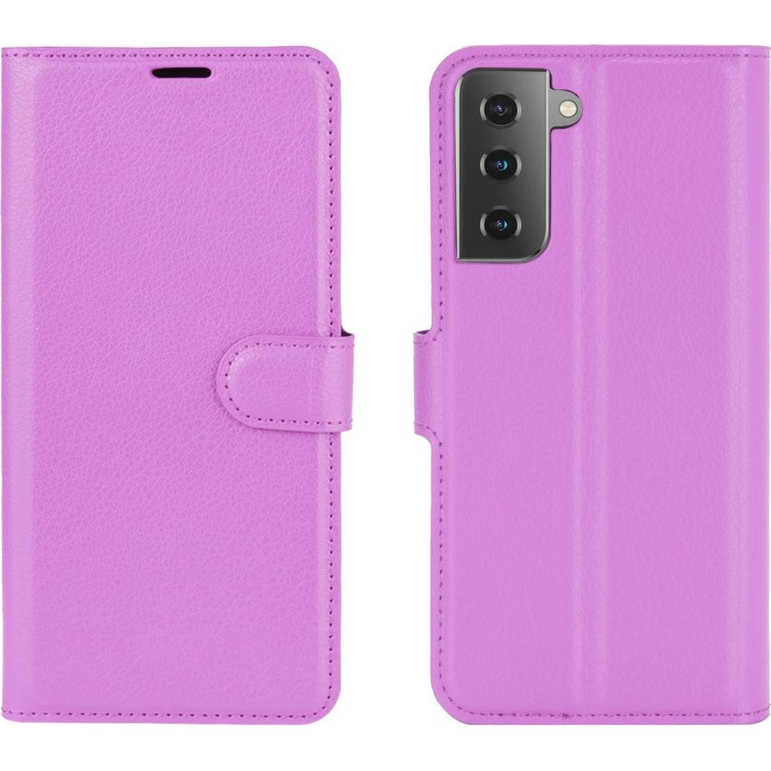 Thumbnail - König Design Hülle Handy Schutz für Samsung Galaxy S21 Plus Case Cover Tasche Etuis Violett (Samsung Galaxy S21+), Smart...