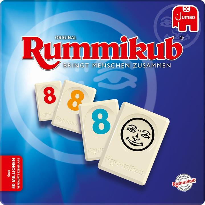 Immagine prodotto Jumbo Rummikub originale in scatola di metallo (Tedesco, 2 - 4 Giocatori)