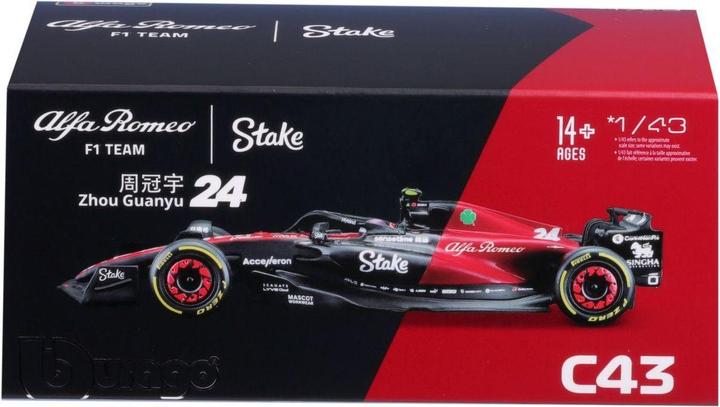 Produktbild Bburago Alfa Romeo F1 Team Stake C43 1/43 Guanyu 2023