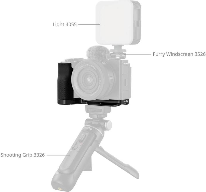Actual product image SmallRig L-Shape Mount Plate with Silicone Handle for Sony ZV-E10 II 4778