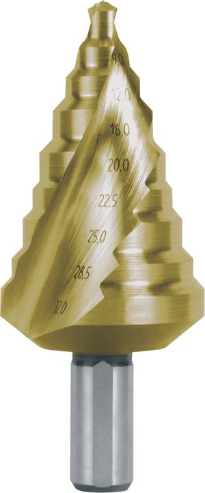 Actual product image Ruko Step drill HSS-G TiN CBN Spiral fluted.Ø 6.0 - 3 (6 - 32 mm)