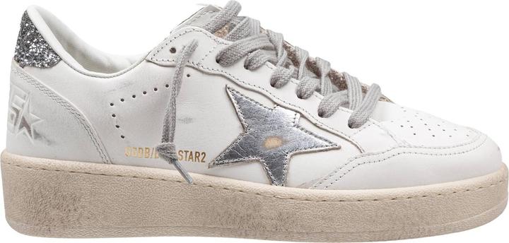 Produktbild Golden Goose ballstar sneakers in leather color white and silver (39)