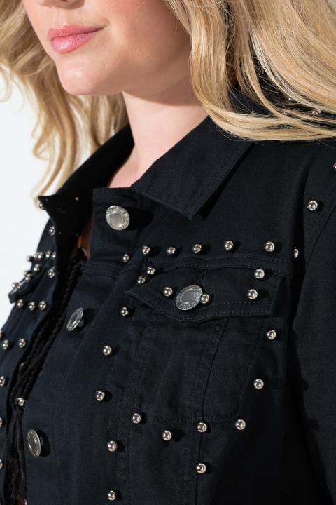 Produktbild Miamoda Jeansjacke, BlackBlack Denim, Zierperlen, Schmucksteine (48)