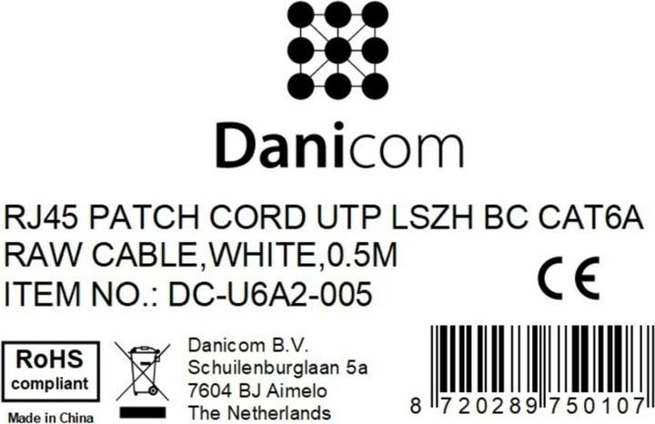 Produktbild Dsit CAT6a Netzwerkkabel 100% Kupfer (CAT6a, 0.50 m)