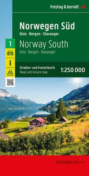 Actual product image Norway South, road and leisure map 1:250,000, freytag & berndt (freytag & berndt, German, Spanish, French, Norwegian, Czech, Dutch, Hungarian, Italian, English, Slovak)