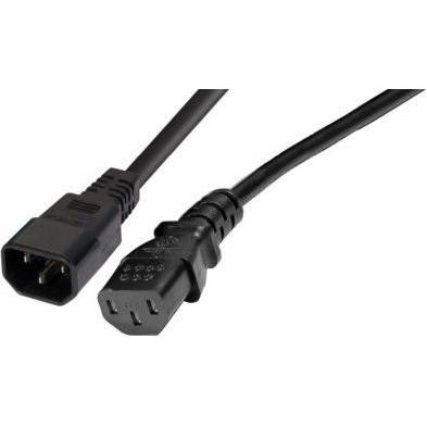 Protect Expert, Ciabatta multipresa, Rallonge d'alimentazione C14 / C13 noire - 1 m (2 x, C14, 1 m)
