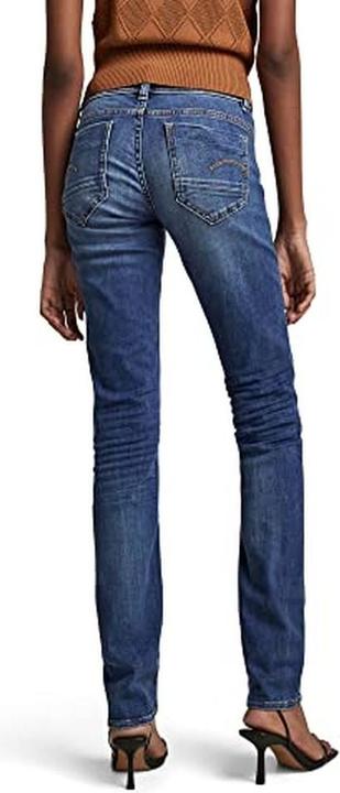 Actual product image G-Star Midge Zip Mid Straight Jeans medium indigo aged (W29/L36)