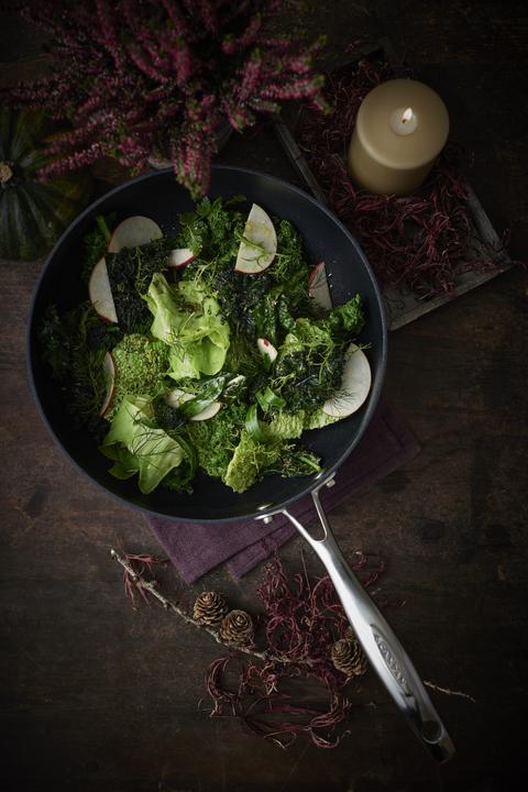 Actual product image Scanpan HaptIQ hapjespan met glasdeksel 28 cm (28 cm, Casserole + Stewpot, Stainless steel)