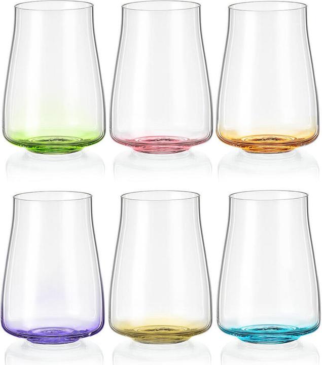 Actual product image Bohemia Crystal Tumblers Rainbow Fresh 400 ml (6er Set) (0.40 l, 6 x)