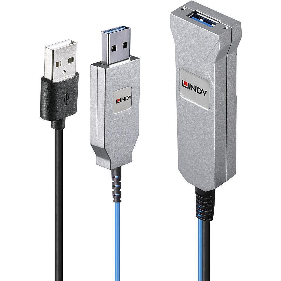 Lindy Fibre Optic USB 3.0 Kabel (100 m, USB 3.2 Gen 1), USB Kabel