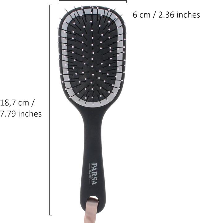 Immagine prodotto Parsa Beauty PARSA Spazzola districante Wamp & Dry, ovale, nera Small