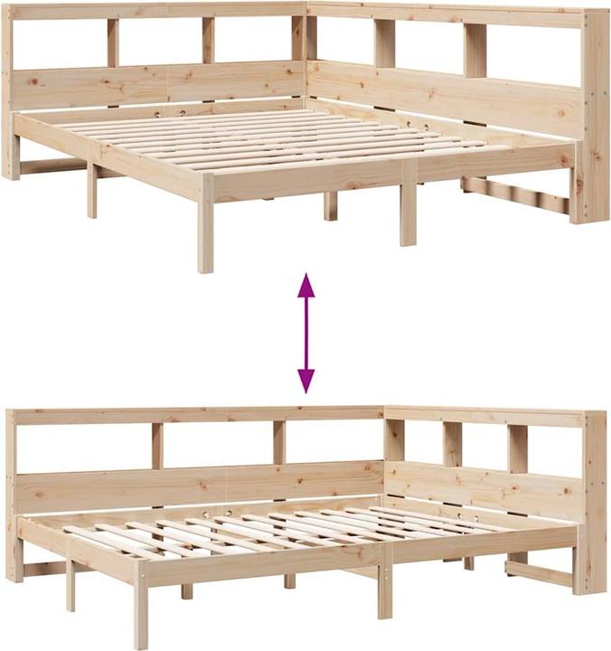 Image du produit vidaXL Bett mit Regal (160 x 200 cm)