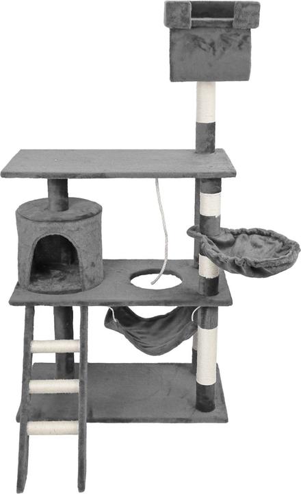 Wiltec Kratzbaum 141cm Katzenbaum Katzenkratzbaum Kletterbaum Katze (141 cm, Grau)