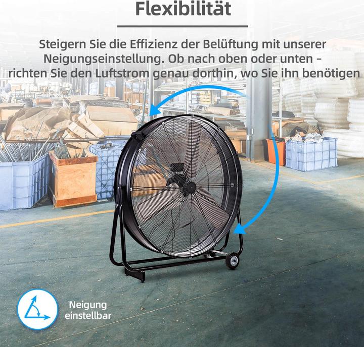 Immagine prodotto Be Cool BCIWM90CM Bodenventilator Industrie-Windmaschine 90cm (73 dB)