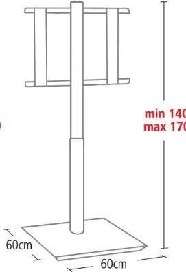 Image du produit Audioraq Pied de télévision SW (50", 40 kg)