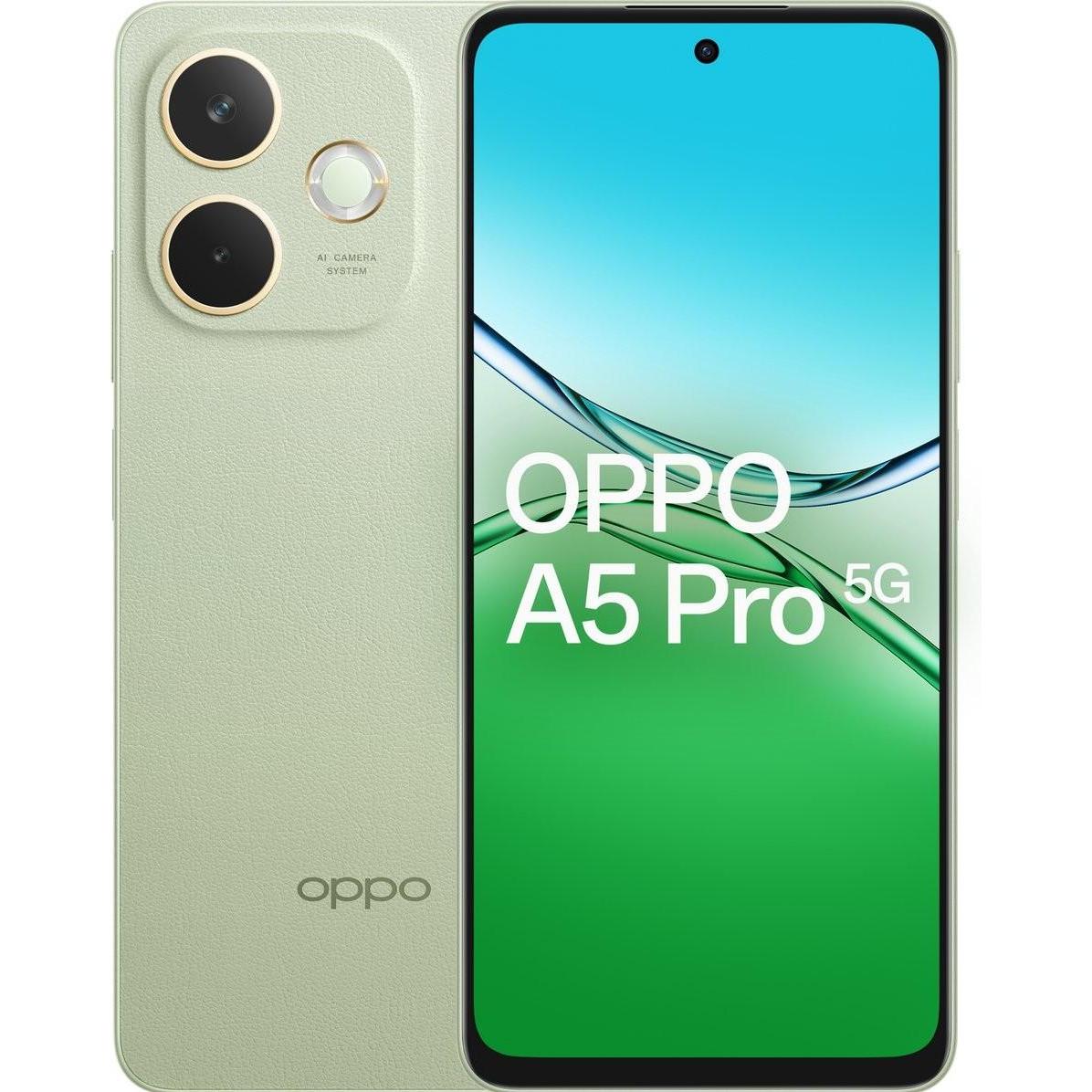 OPPO A5 Pro 5G (256 GB, Green, Olive, 6.67", Dual SIM, 5G), Smartphone, Grün