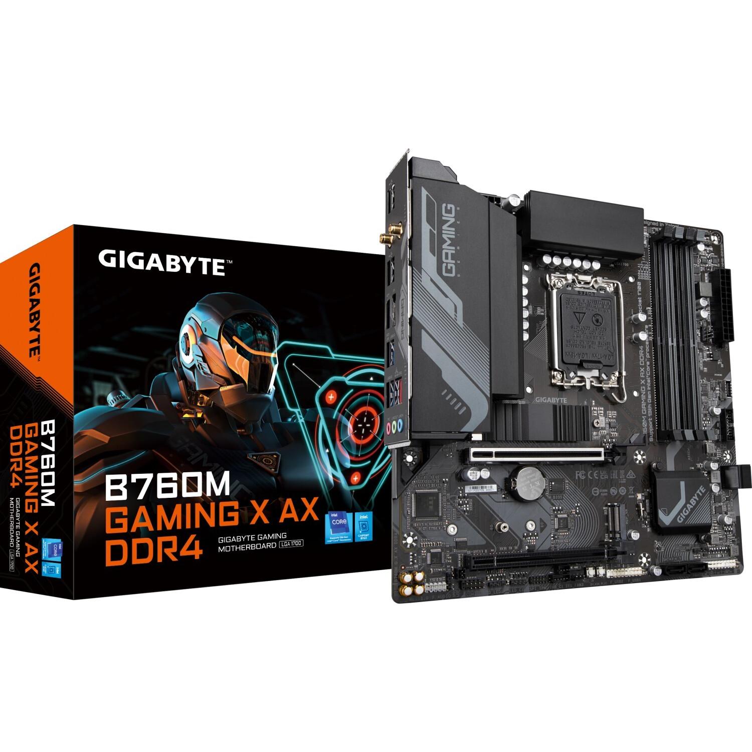 Gigabyte B760M GAMING X AX DDR4 (LGA 1700, Intel B760 Express, mATX), Mainboard
