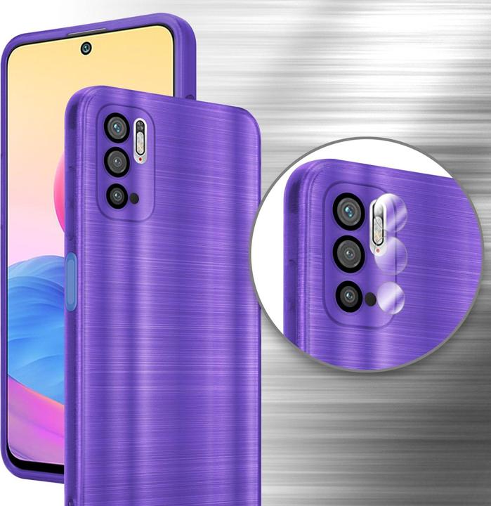 Actual product image Cadorabo Case for Xiaomi RedMi NOTE 10 5G / POCO M3 PRO 5G in TPU Brushed Camera Protector LM160 Style (Xiaomi Poco M3 Pro 5G, Xiaomi Redmi Note 10 5G)