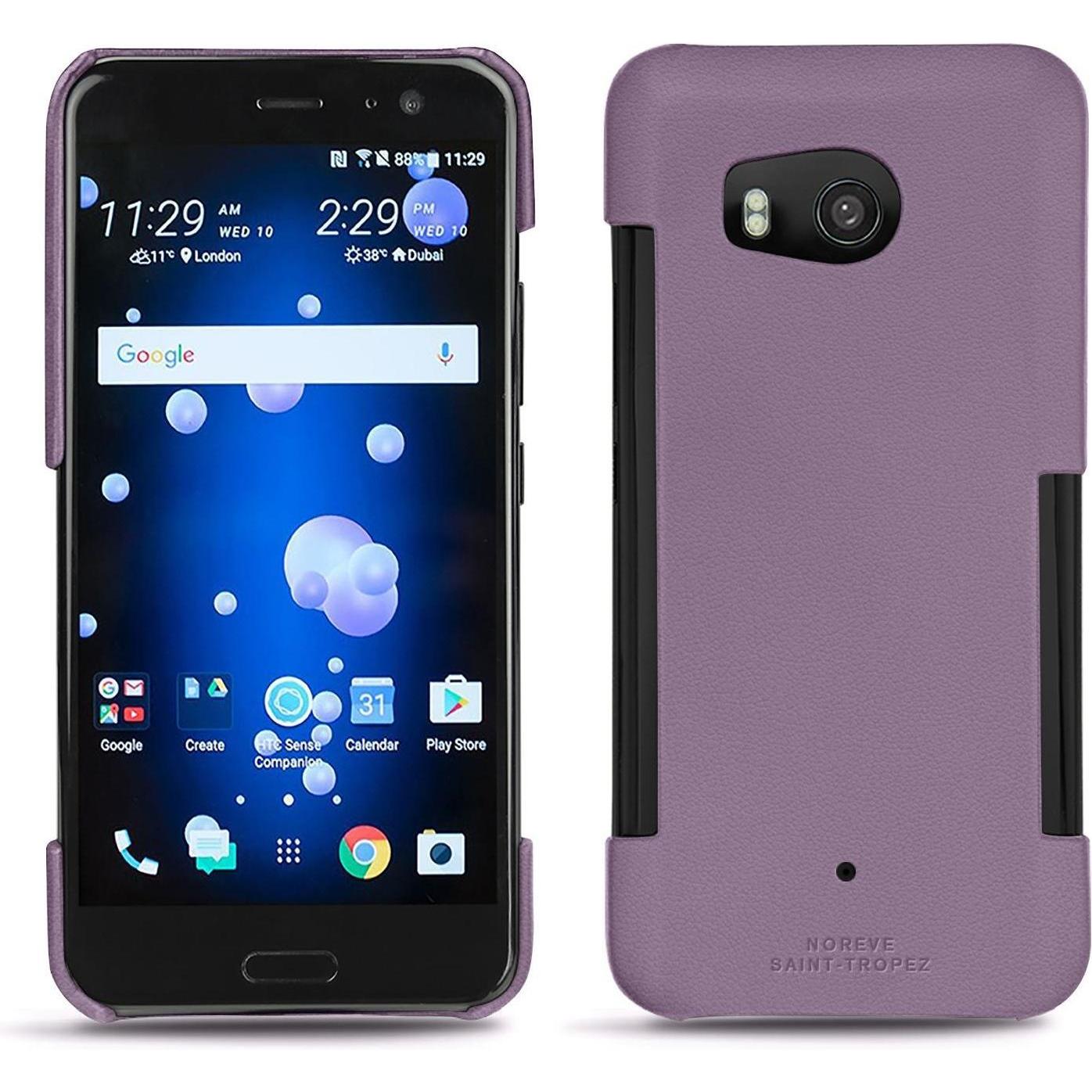 Noreve Lederschutzhülle (HTC U11), Smartphone Hülle, Violett