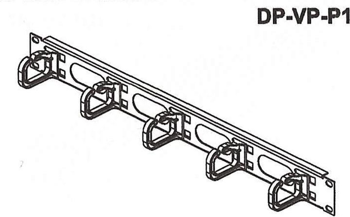 Actual product image Conteg 19 Wire Management Panel with Plastic Hooks