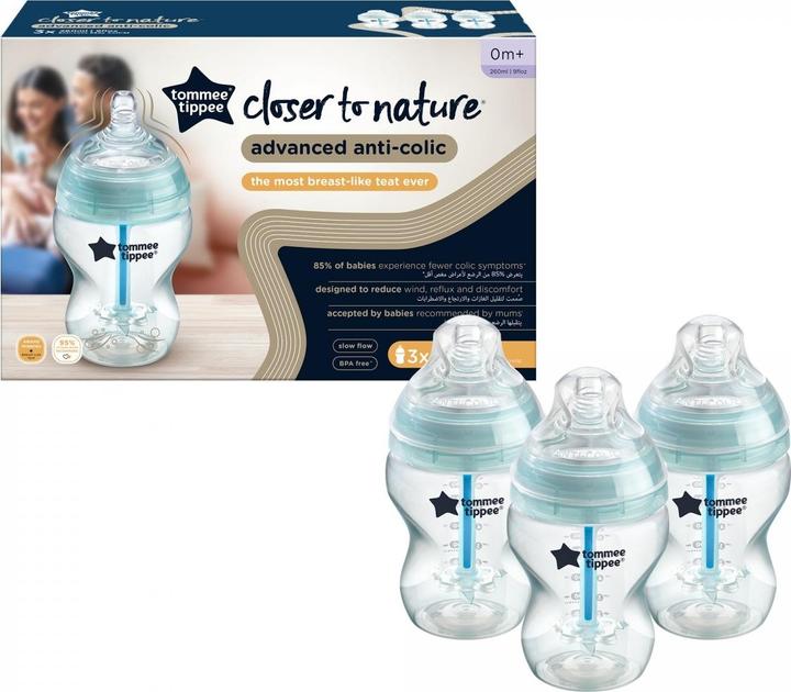Image du produit Tommee Tippee TOMMEE TIPPE buteliukas ADVANCED ANTI-COLIC, 260 ml, 3 vnt, 422746 (260 ml)