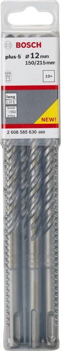 Produktbild Bosch Professional Zubehör Hammerbohrer SDS plus-5, 12 x 150 x 215 mm, 10er-Pack (12 mm)