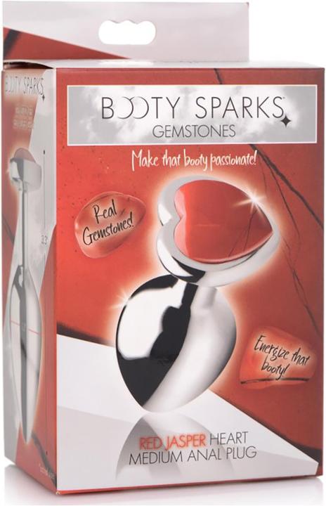 Produktbild XR Brands Gemstones Red Jasper Heart Medium Anal Plug