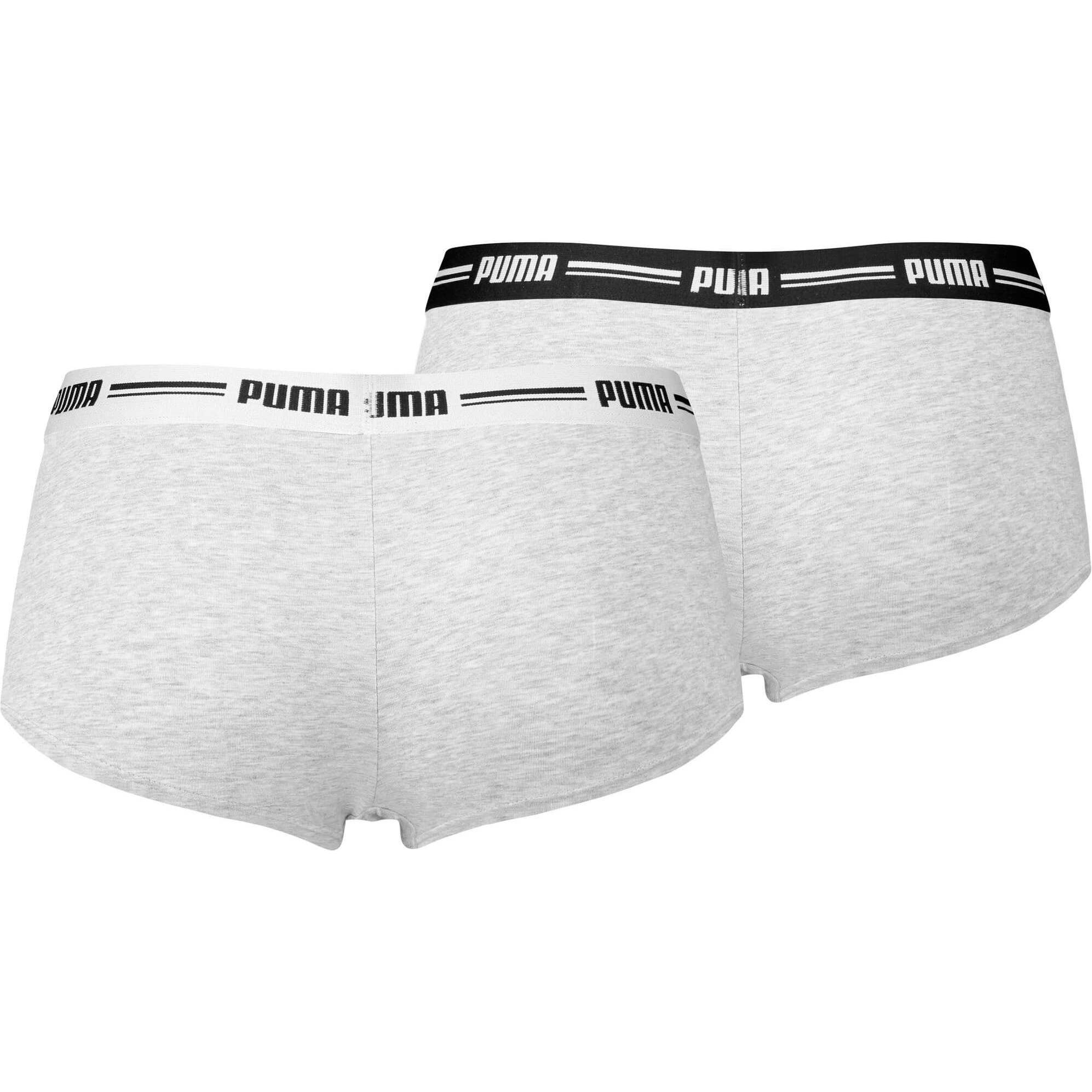 Thumbnail - Puma, Damen, Unterhosen, Mini-Shorts 2er-Pack, Grau, (M, 2er Pack)