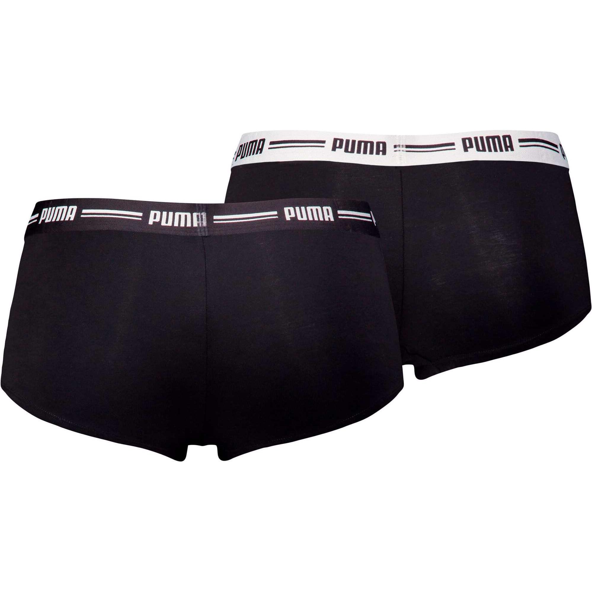 Thumbnail - Puma, Damen, Unterhosen, Mini-Shorts 2er-Pack, Schwarz, (L, 2er Pack)