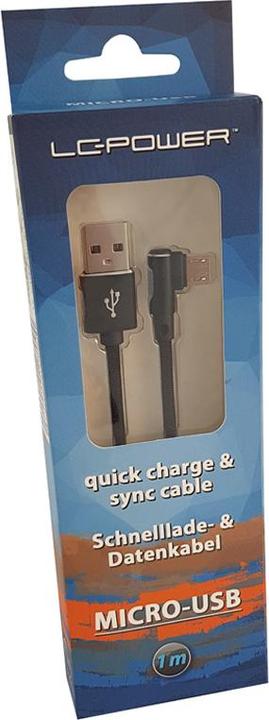 Produktbild LC-Power LC Power USB-Kabel USB (M) zu Micro-USB Typ B (M) gewinkelt (1 m, USB 2.0)