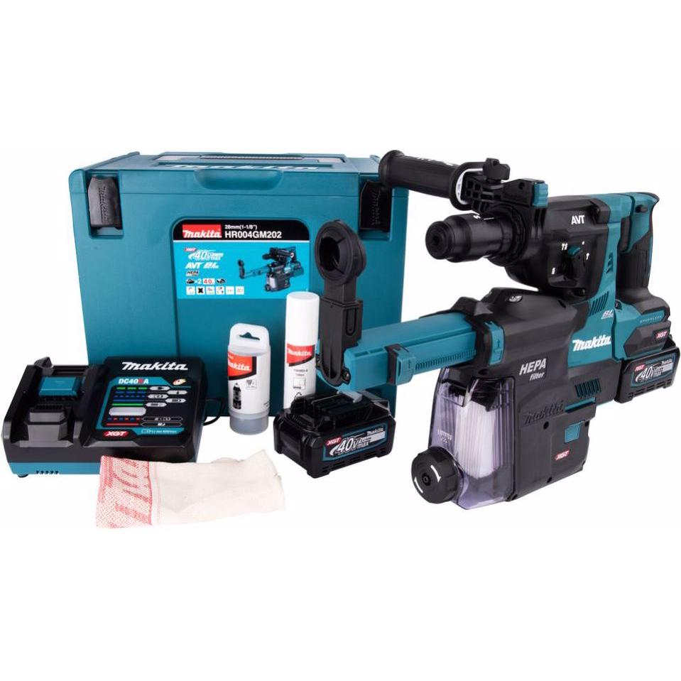 Makita, Bohrmaschine + Akkuschrauber, HR004GM202 (Akkubetrieb)