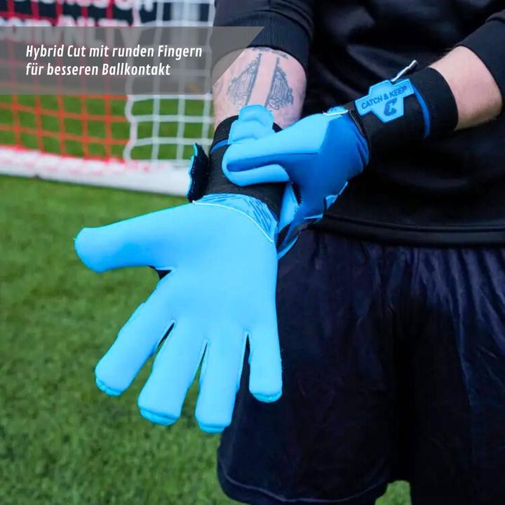 Produktbild Catch & Keep Fussballhandschuhe ViVor Rainy Blue Gr. 10 Torwart Goalie Handschuhe (10)