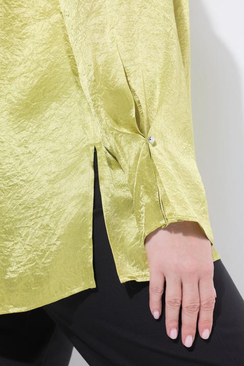 Actual product image Ulla Popken Textured Acetate Long Sleeve Blouse (46)