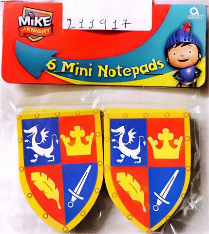 Produktbild Mike The Knight Notizblock Mini 6erPack