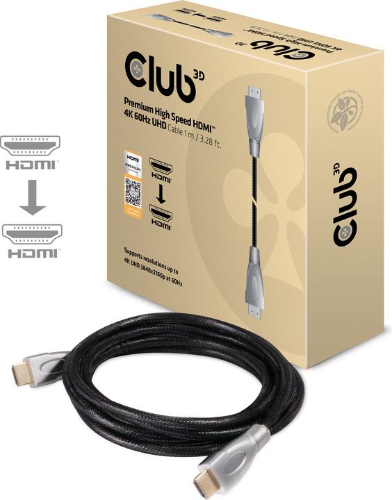 Produktbild Club 3D HDMI (Typ A) — HDMI (Typ A) (1 m, HDMI, 2.0)