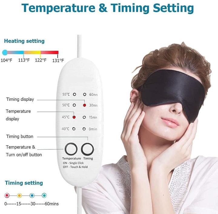 Actual product image Pjyu Eye mask, warming, black