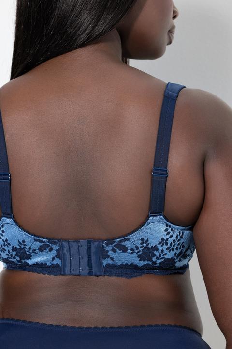 Actual product image Ulla Popken Shimmering Lace Underwire Bra (105 E)