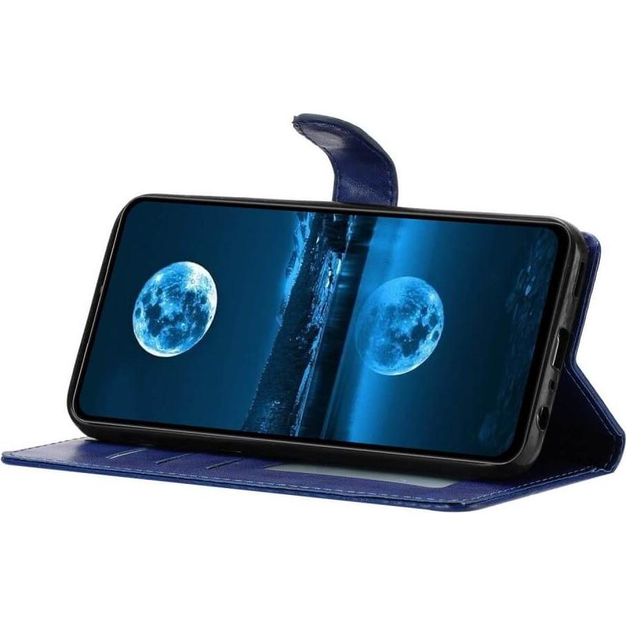 Thumbnail - Cover-Discount Elegantes Hüllen Etui mit Handschlaufe (Xiaomi Redmi Note 14 Pro), Smartphone Hülle, Blau