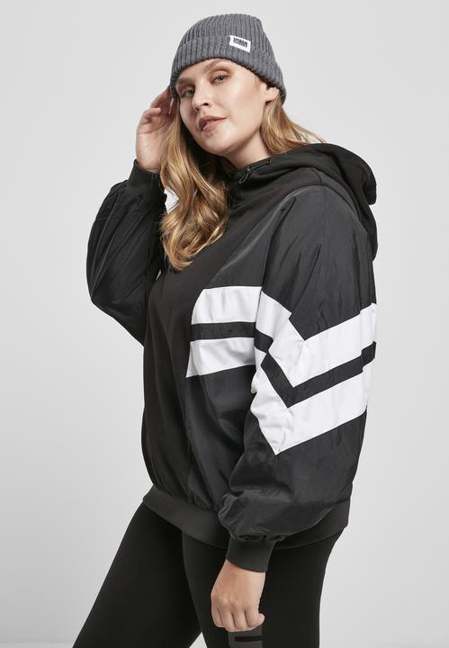 Produktbild Urban Classics Ladies Mix Crinkle Nylon Sweat Hoody (XL)