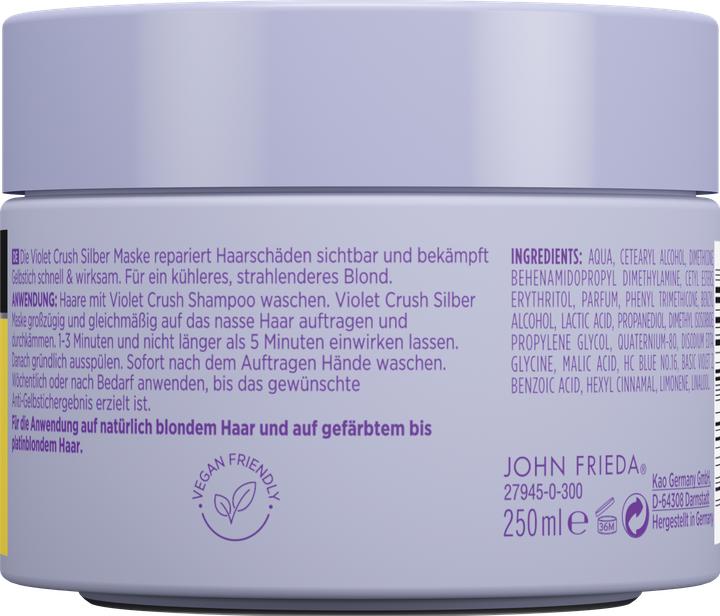 Actual product image John Frieda Sheer Blonde - Violet Crush Silver Mask (250 ml)