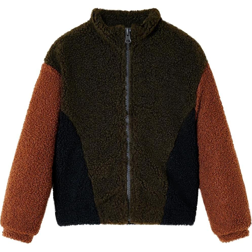 VidaXL, Jungen, Jacke, Kinderjacke 116,Material: 100 % Polyester,Farbe: Khaki (116), 116