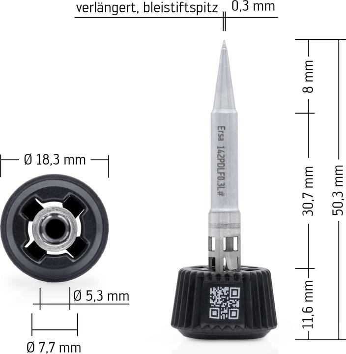 Productafbeelding 0142PDLF03L/SB Soldeerstift Tipgrootte 0,30 mm Inhoud 1 st. (Soldeerstift)
