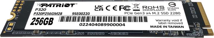 Nutritional values and ingredients Patriot P320 (256 GB, M.2 2280)