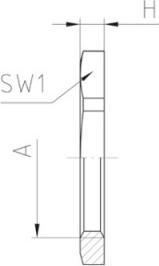 Actual product image Jacob STAINLESS STEEL locknut (M20)