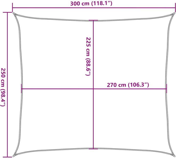 Produktbild vidaXL Sonnensegel (250 x 300 cm)